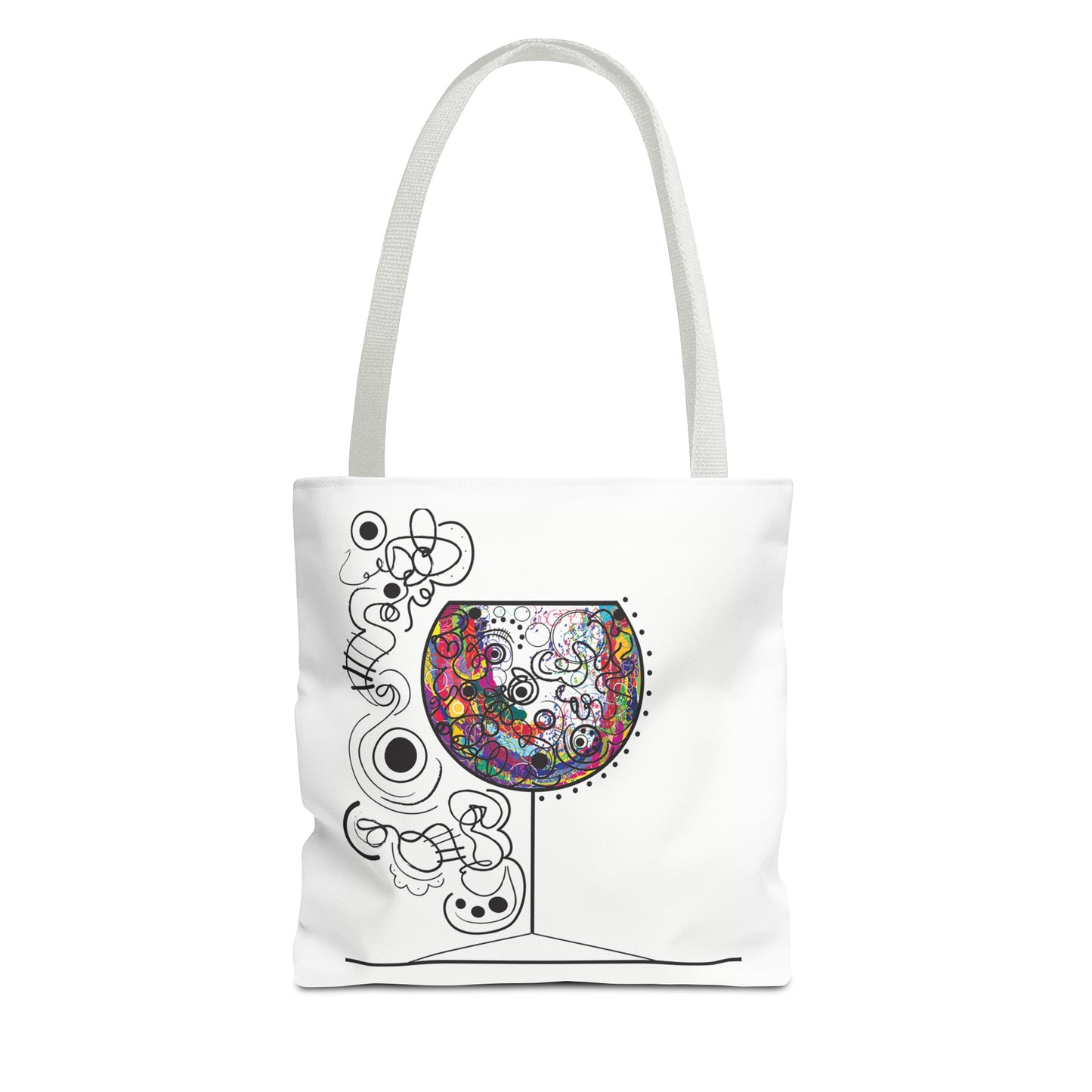 "Wine Glass" Art Piece on A Tote Bag