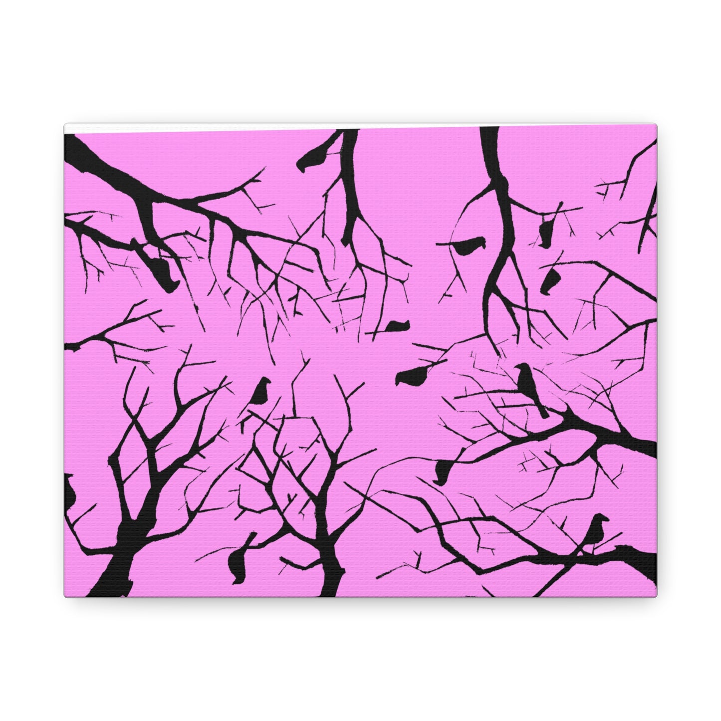 Birds in Trees with Pink Background on Canvas Gallery Wraps