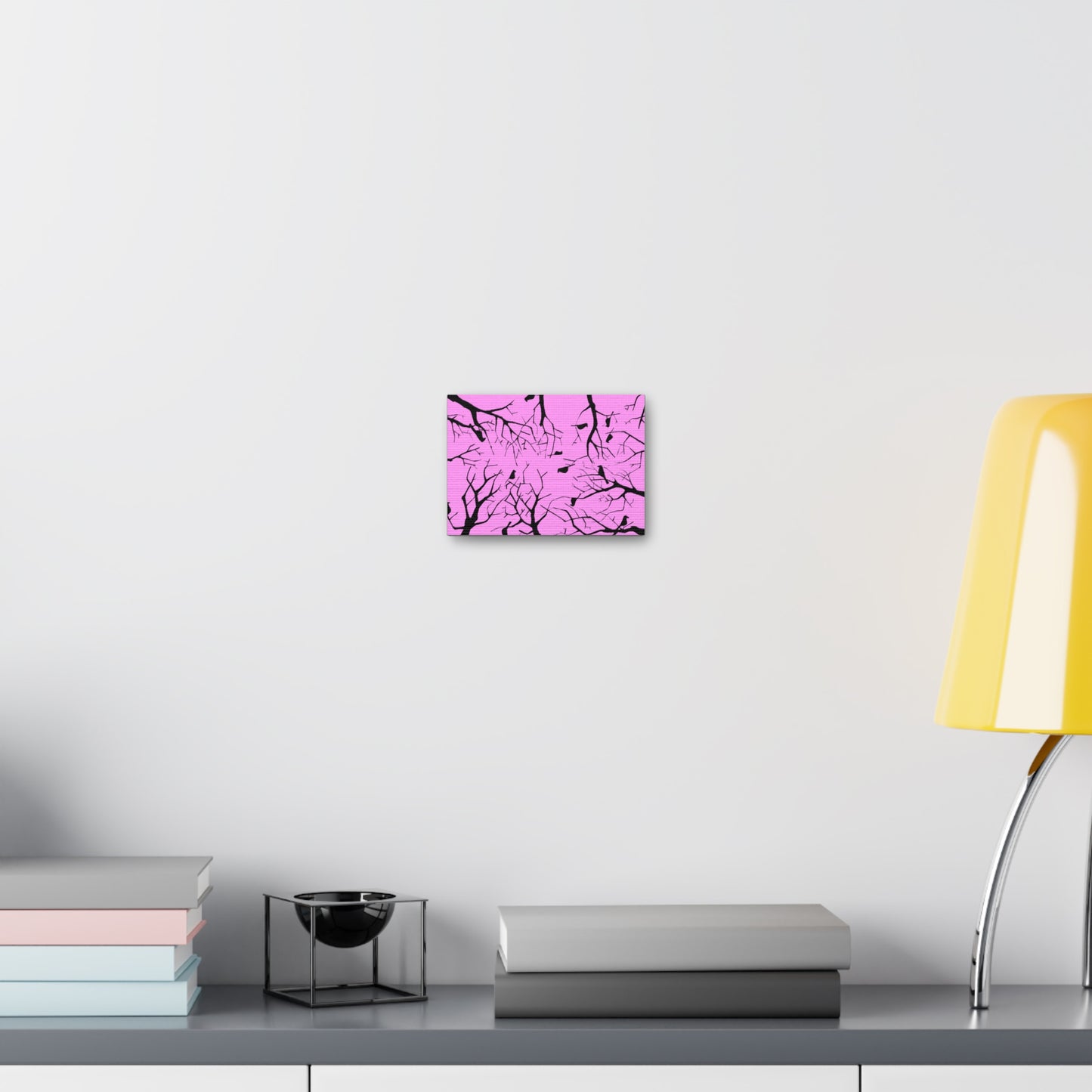Birds in Trees with Pink Background on Canvas Gallery Wraps