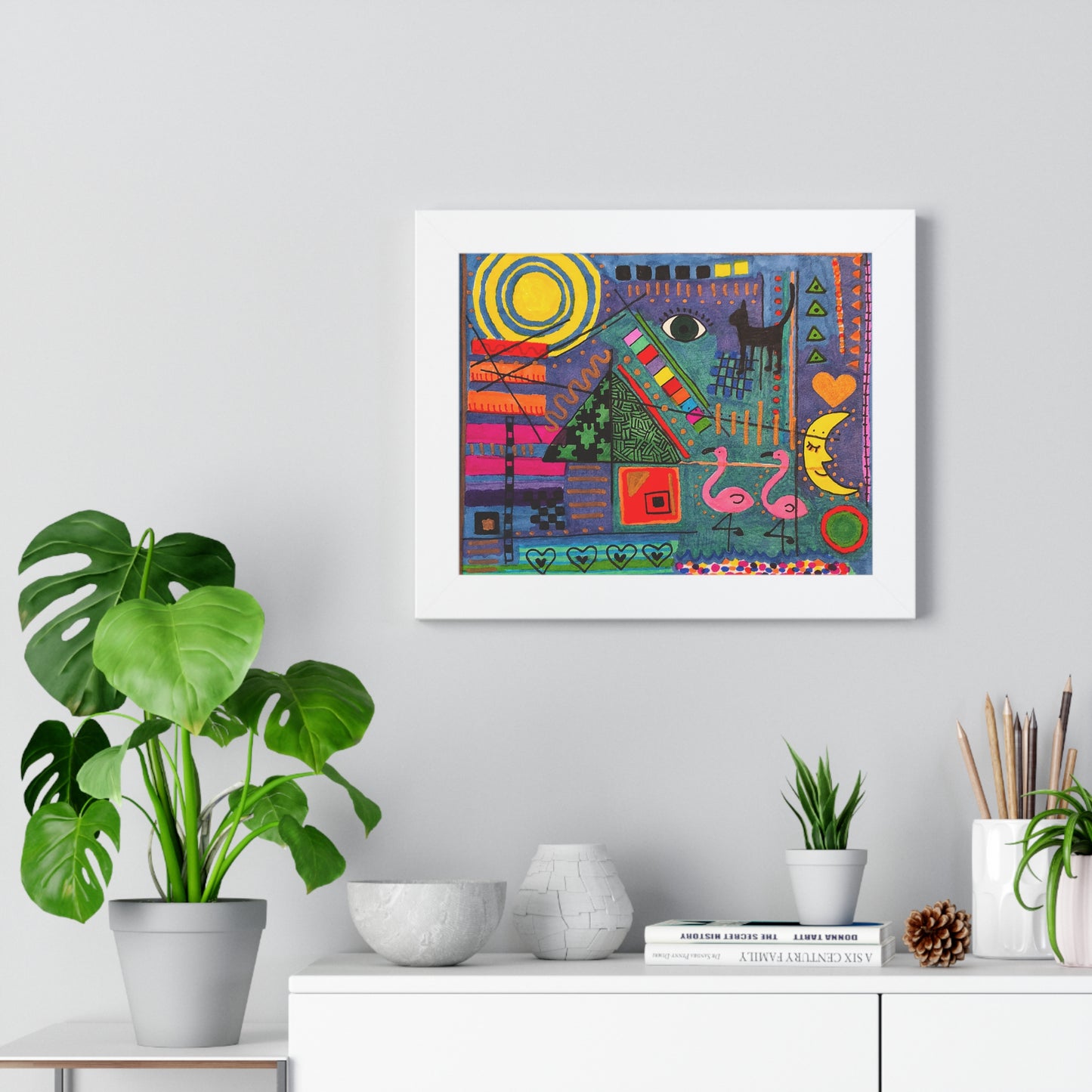 Abstract Drawing l Outfitted As A Framed Horizontal Poster