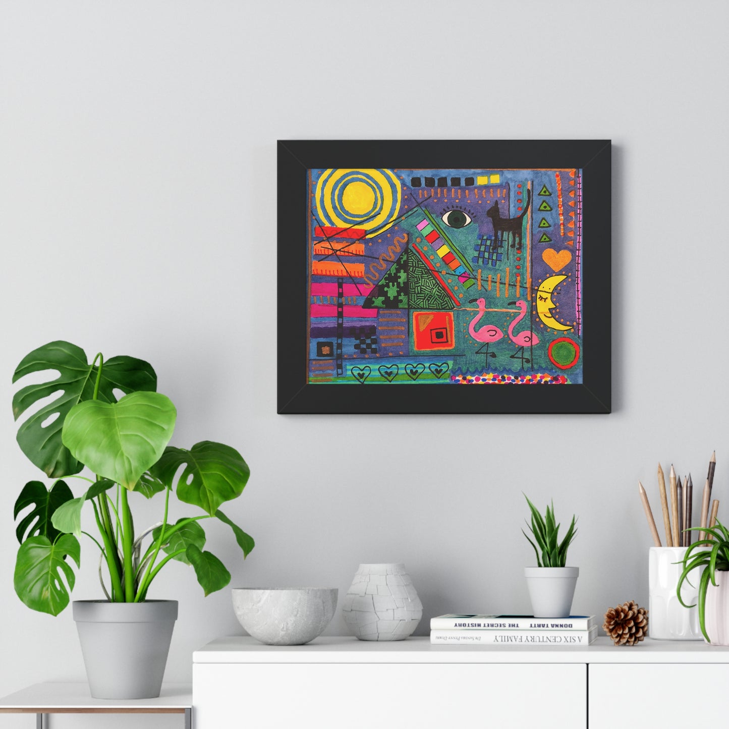 Abstract Drawing l Outfitted As A Framed Horizontal Poster