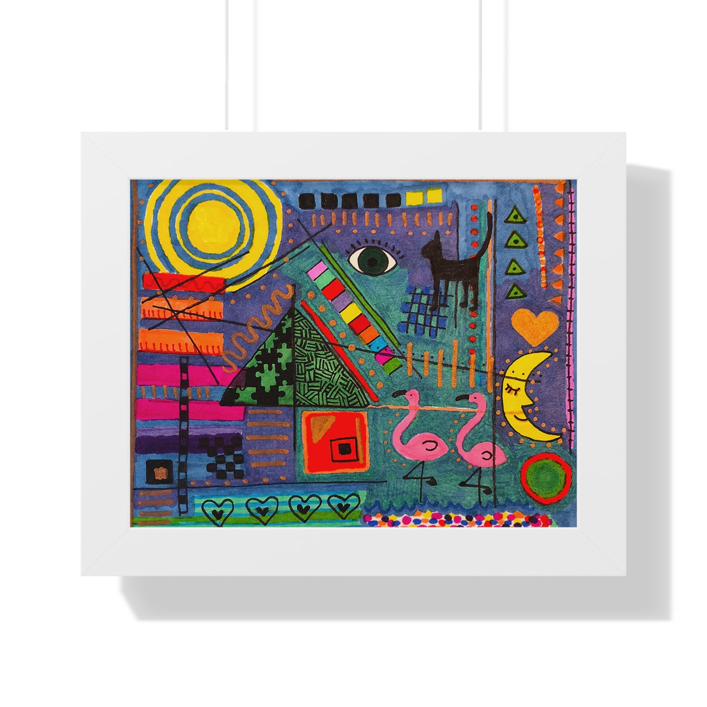 Abstract Drawing l Outfitted As A Framed Horizontal Poster