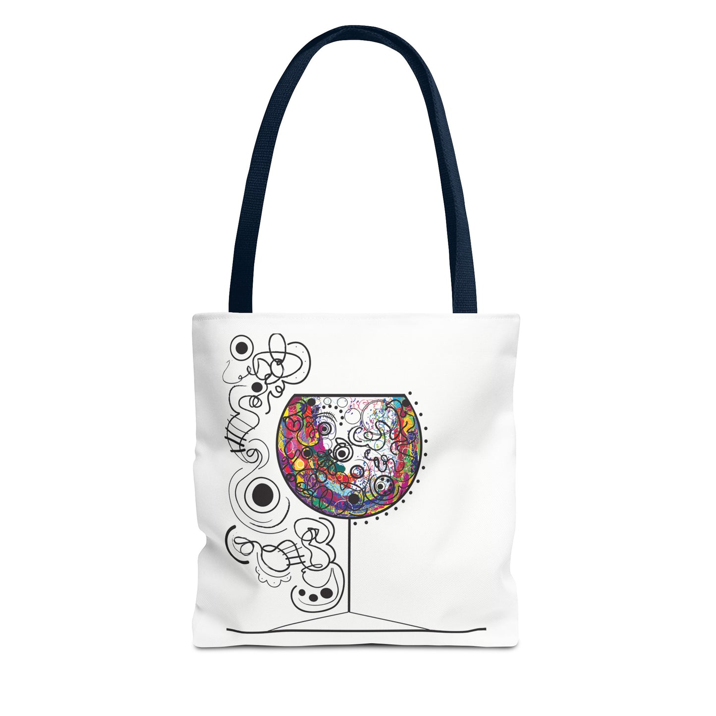 "Wine Glass" Art Piece on A Tote Bag