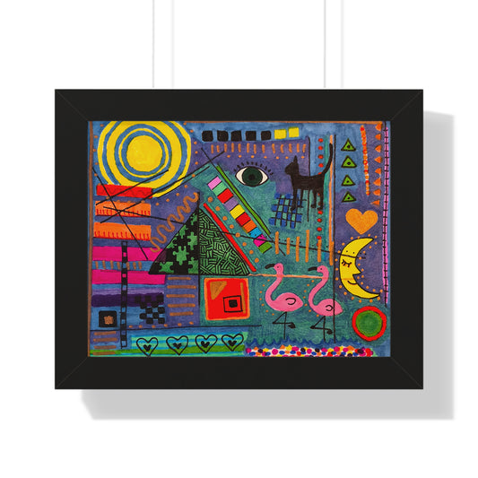 Abstract Drawing l Outfitted As A Framed Horizontal Poster