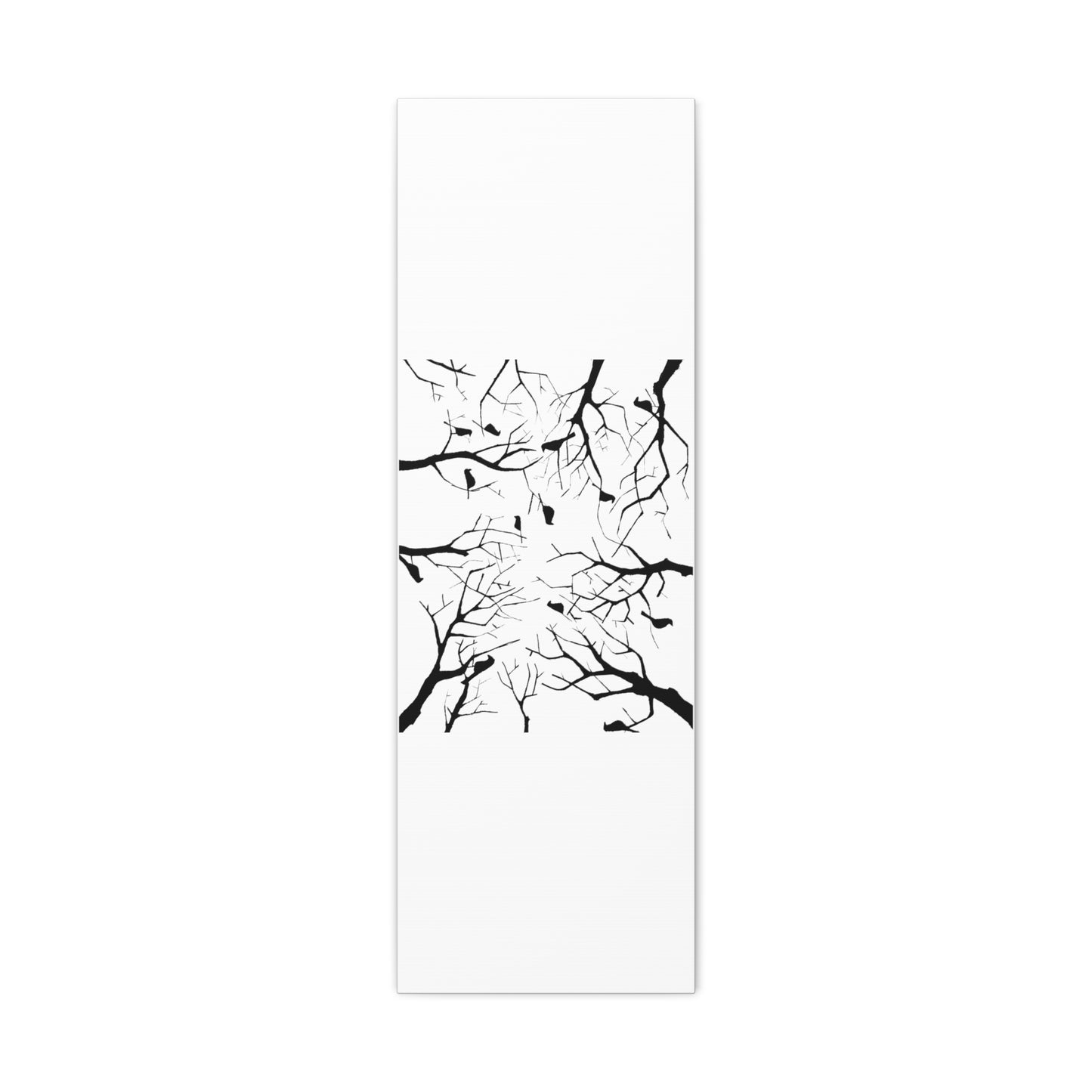 Birds in Trees with White Background on Classic Stretched Canvas