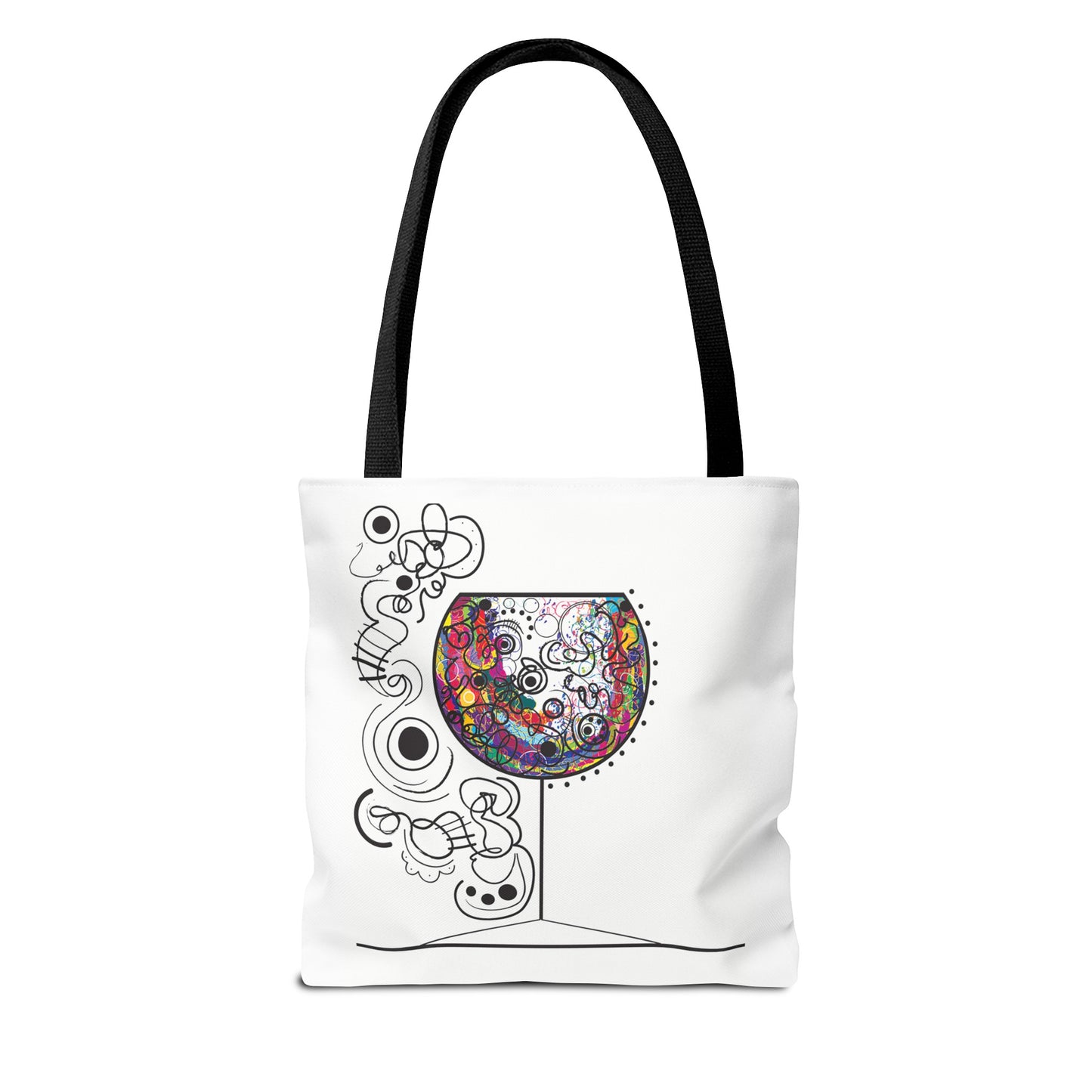 "Wine Glass" Art Piece on A Tote Bag