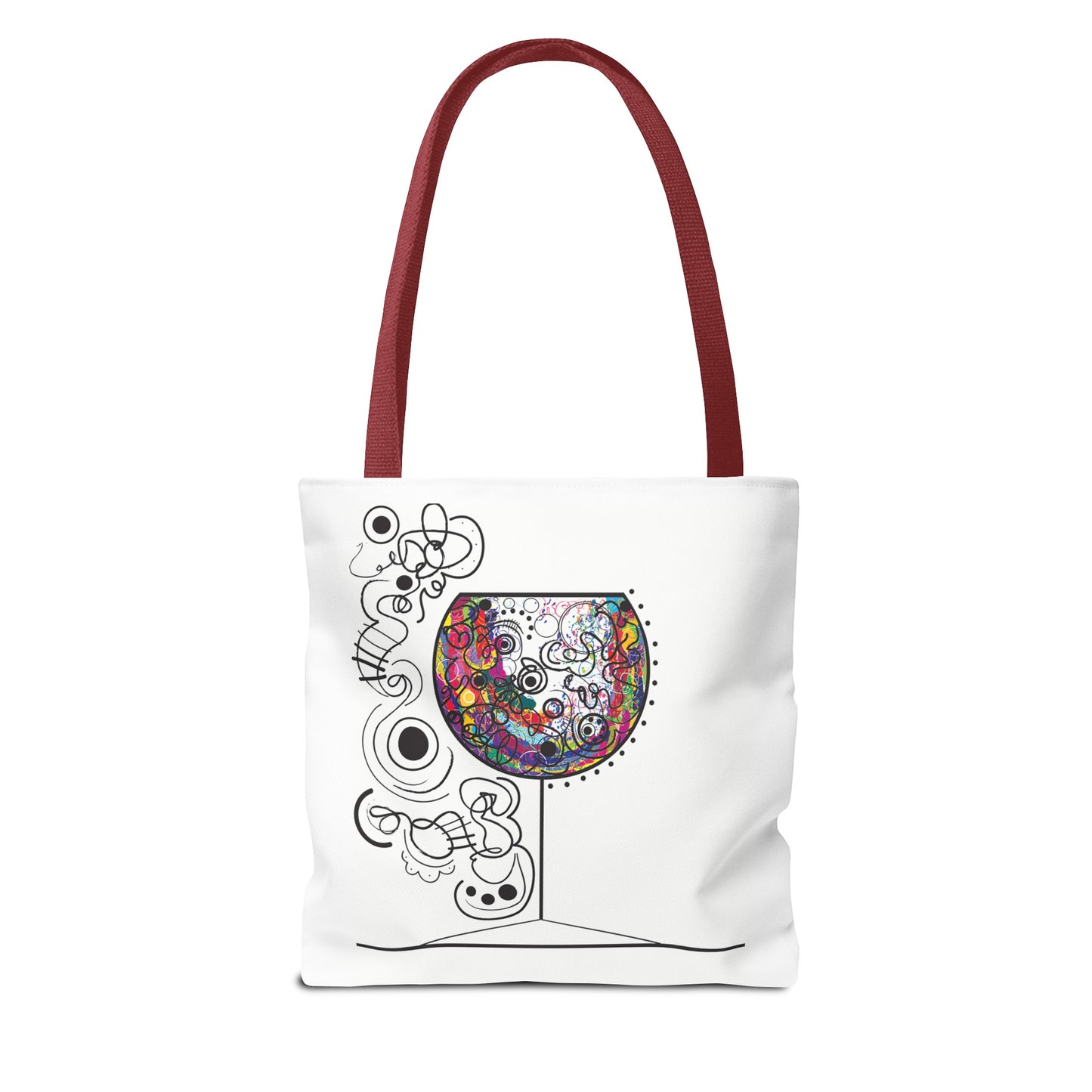 "Wine Glass" Art Piece on A Tote Bag