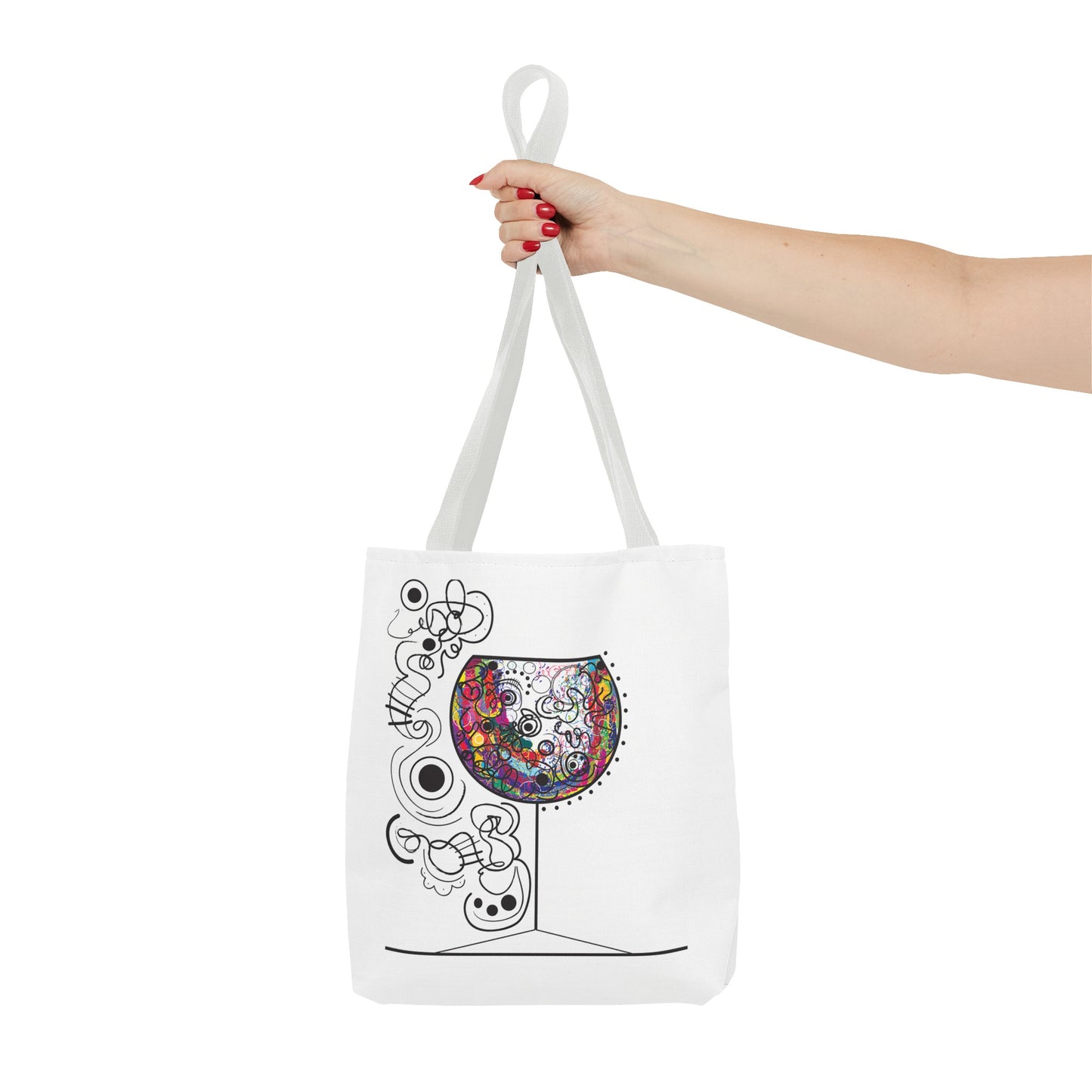 "Wine Glass" Art Piece on A Tote Bag