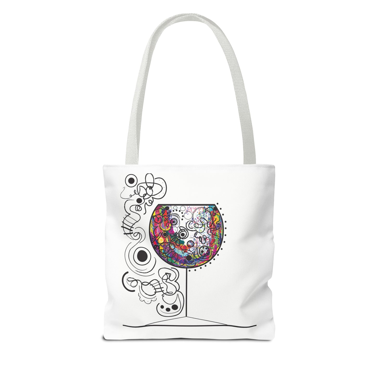 "Wine Glass" Art Piece on A Tote Bag