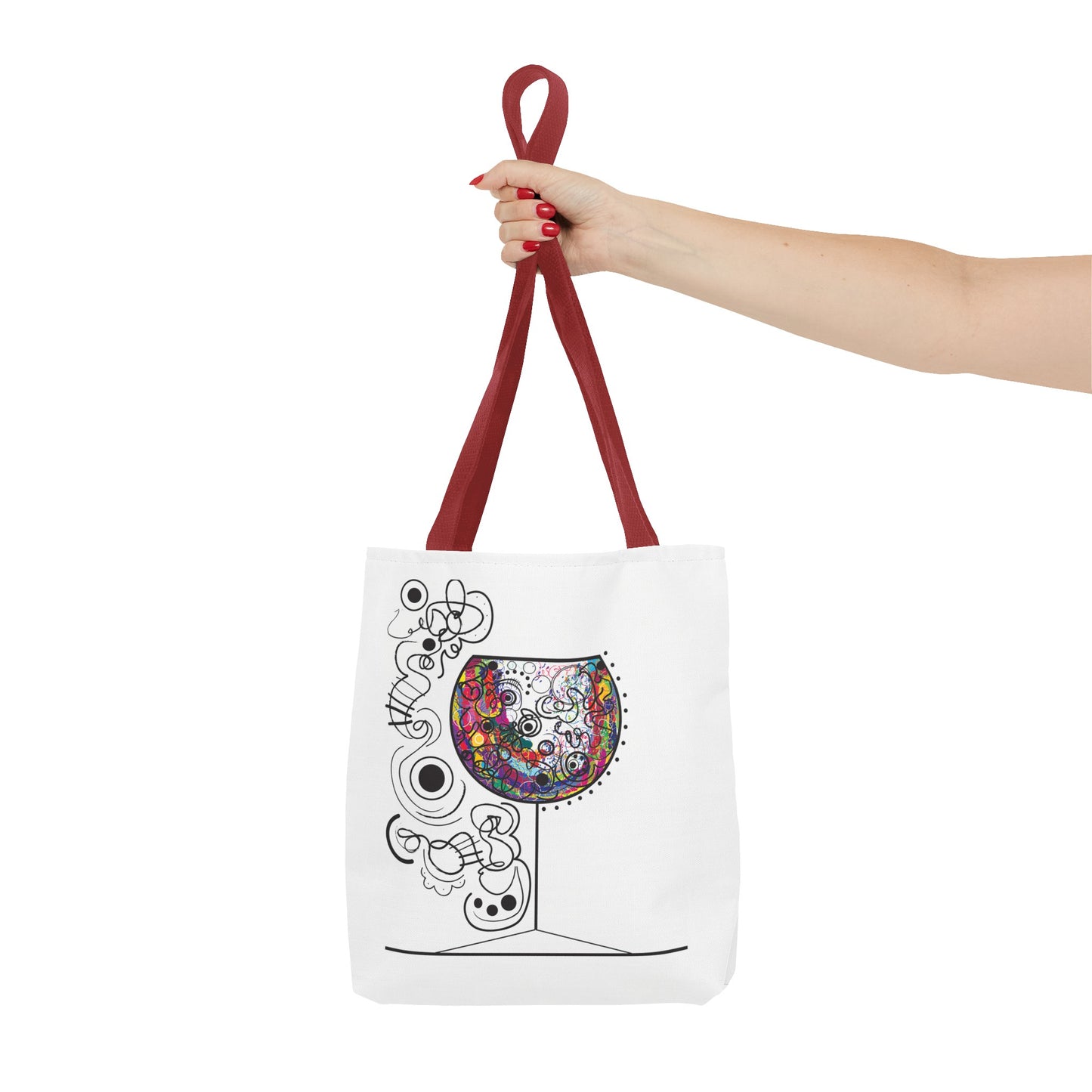 "Wine Glass" Art Piece on A Tote Bag