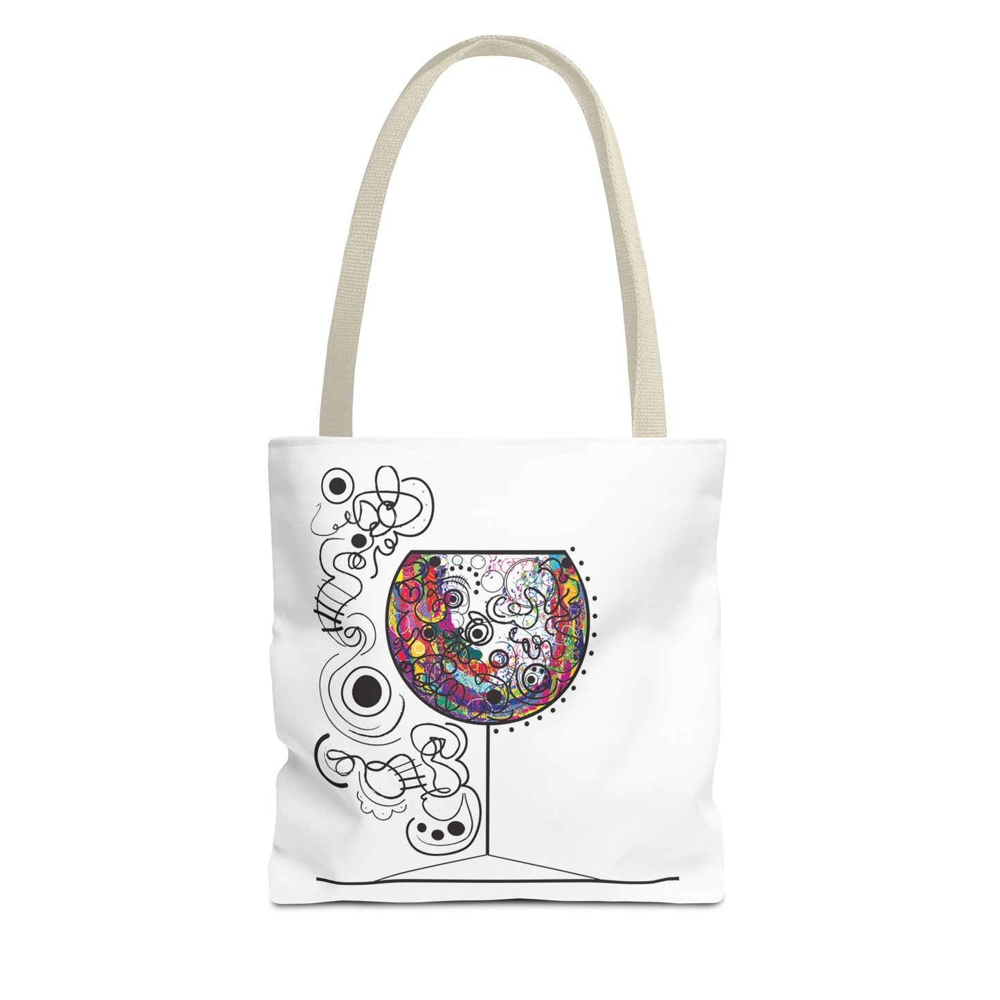 "Wine Glass" Art Piece on A Tote Bag