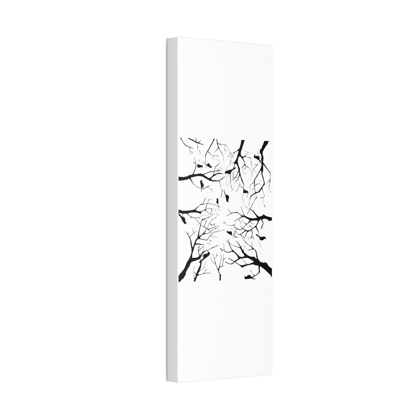 Birds in Trees with White Background on Classic Stretched Canvas