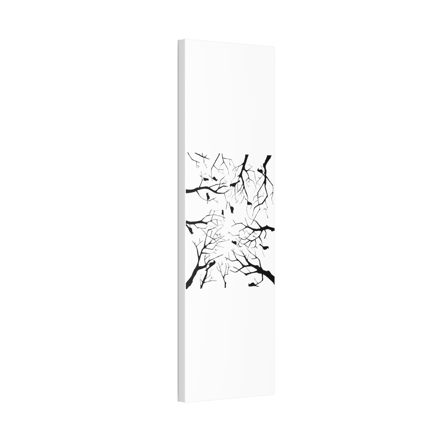 Birds in Trees with White Background on Classic Stretched Canvas