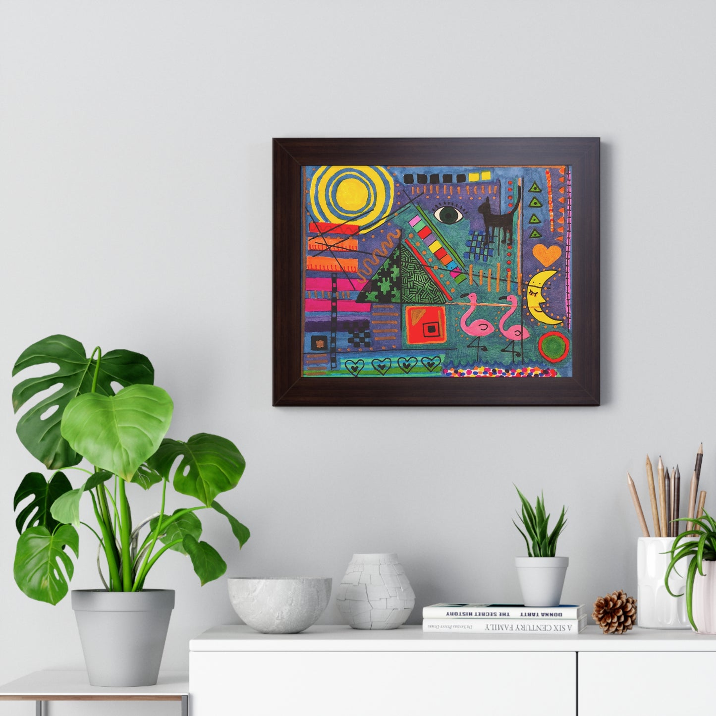 Abstract Drawing l Outfitted As A Framed Horizontal Poster