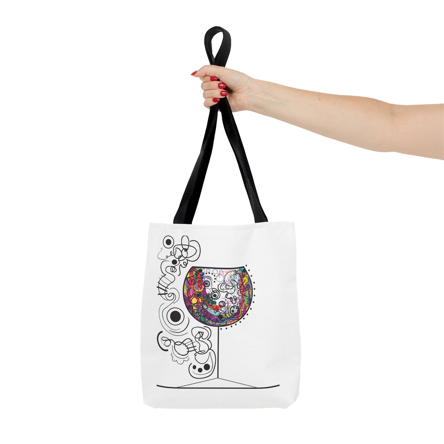 "Wine Glass" Art Piece on A Tote Bag