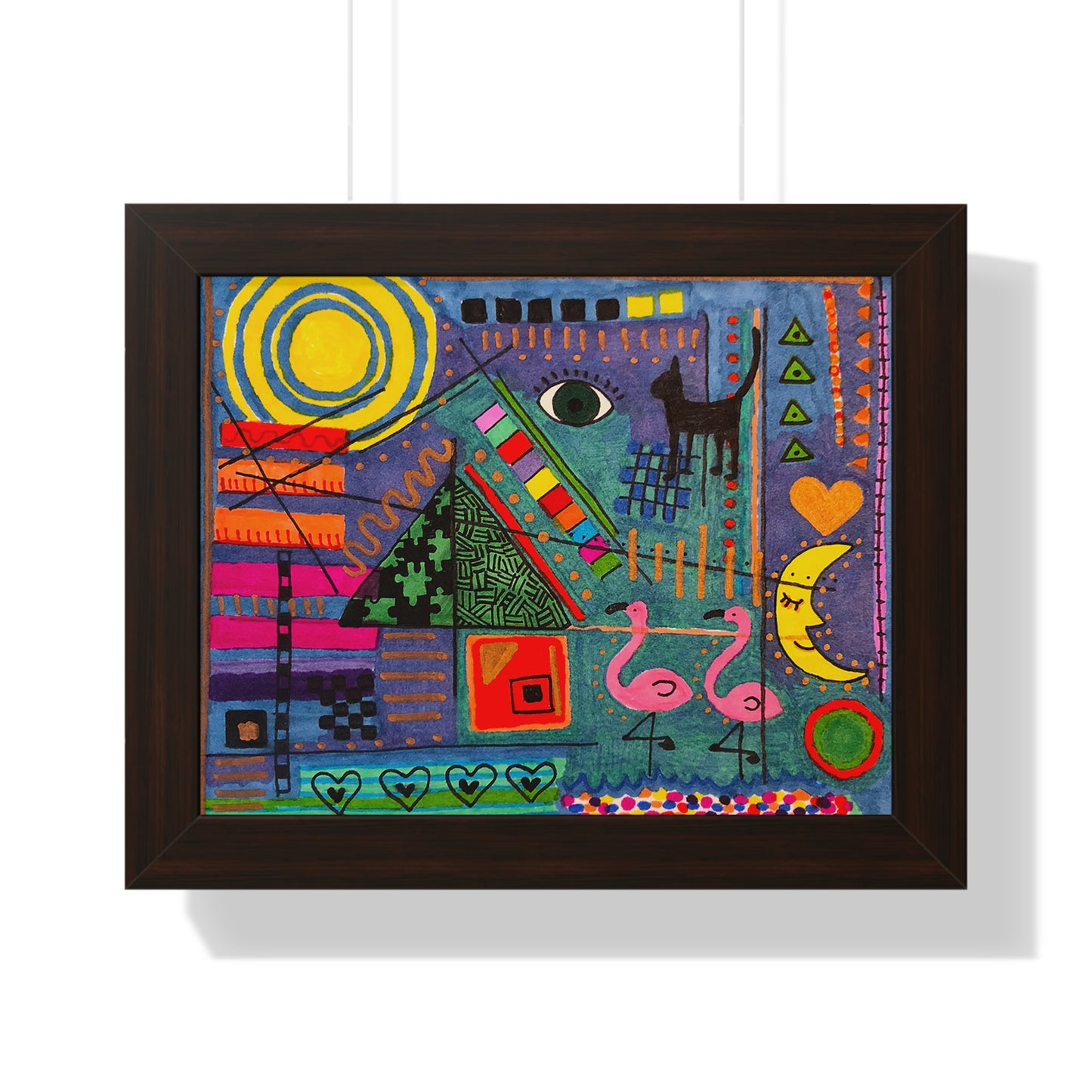 Abstract Drawing l Outfitted As A Framed Horizontal Poster